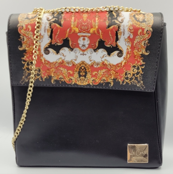 Nwt - Black leather bag with Dolce & Gabbana inspired flap. Made in Italy - Picture 5 of 7